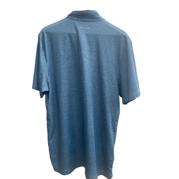 Travis Mathew Solid Performance Golf Polo Shirt Men’s Size XL Ocean Blue Color - Picture 2 of 7